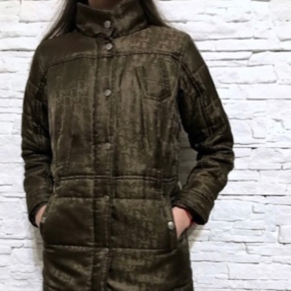 Vintage CHRISTIAN DIOR Monogram Trotter Puffer Coat Jacket Parka *RARE* - Picture 3 of 16